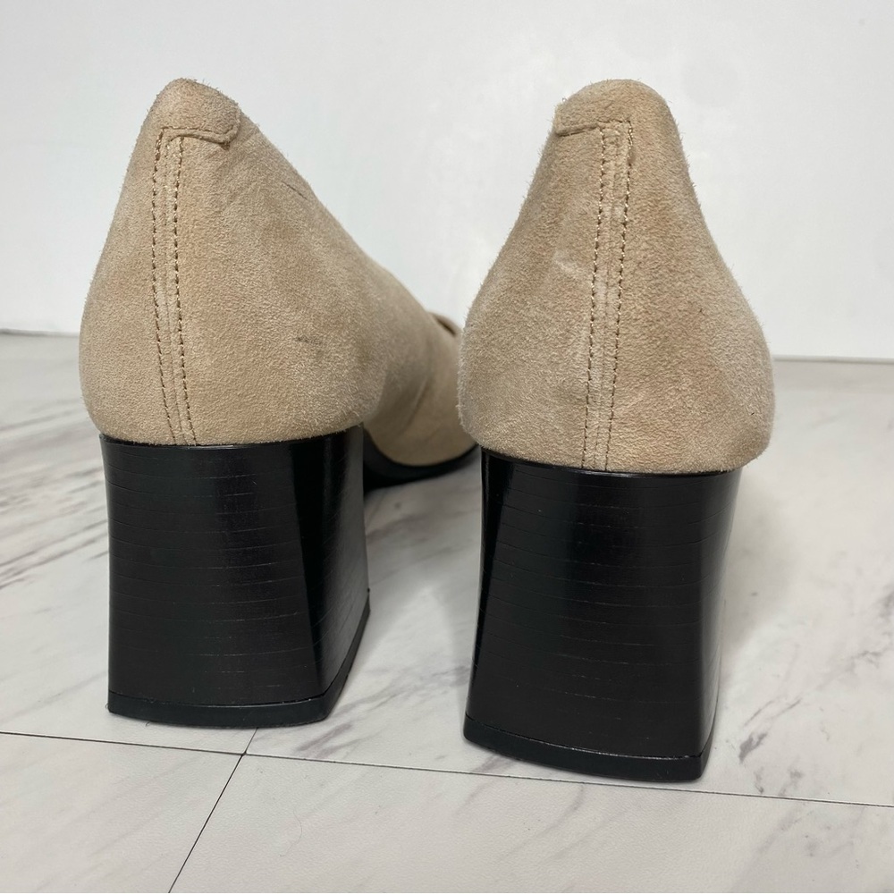 New! Vagabond Altea Beige Suede Black Patent Pointed Toe Pump 10 / 40 - Picture 4 of 15